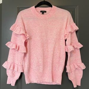 J Crew Ruffle Puff Sleeve Sweater